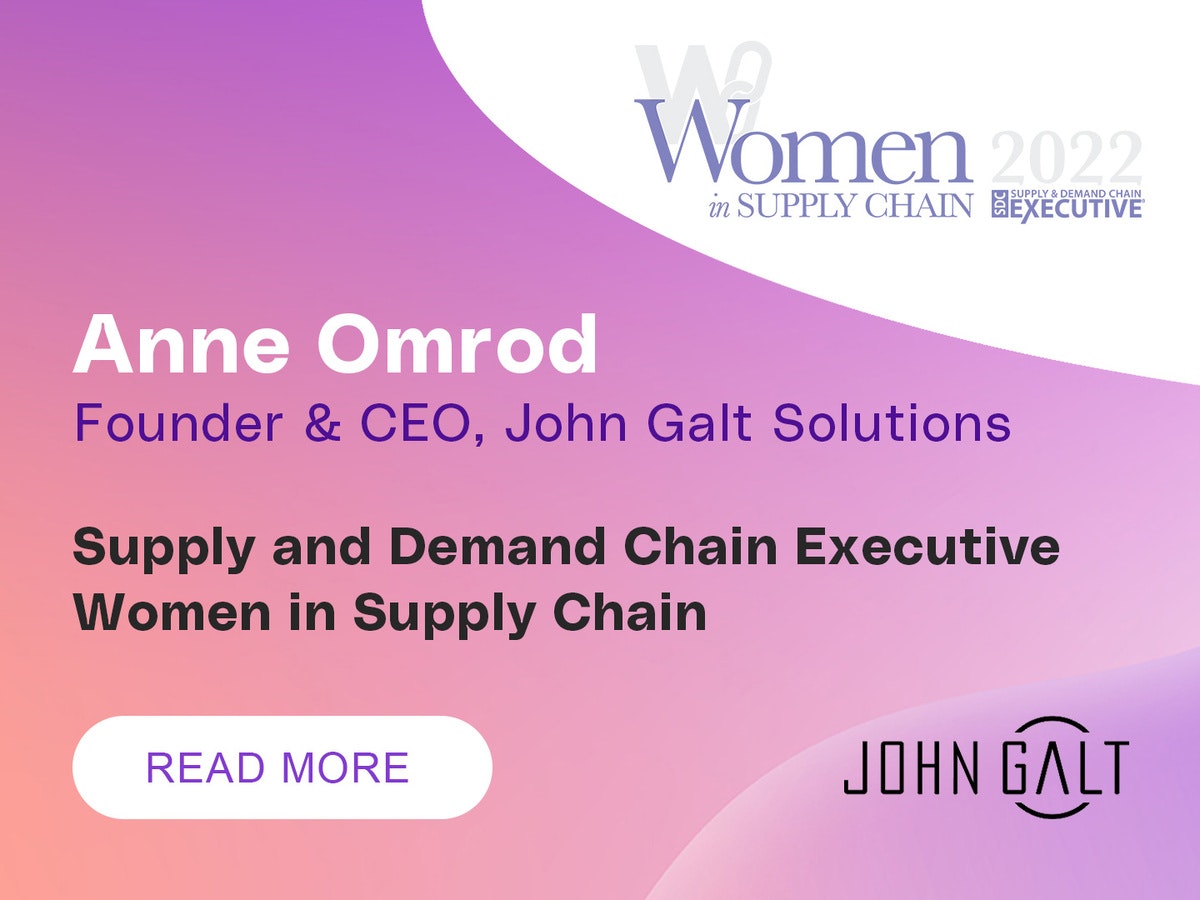 Anne Omrod, John Galt Solutions, Received Women in Supply Chain Award Thumbnail